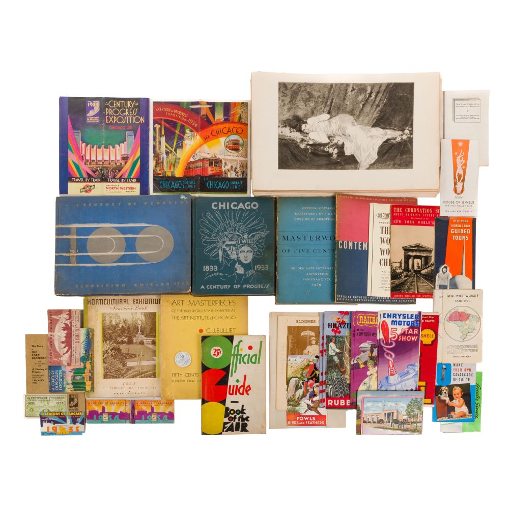 Appraisal: WORLD S FAIR BOOK AND EPHEMERA ASSORTMENTApproximately items including Chicago