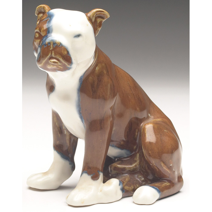 Appraisal: Unusual Rookwood figural dog titled Butch designed by Louise Abel