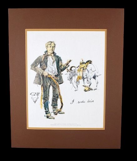 Appraisal: Charlie Russell B P O E Montana Print Up for