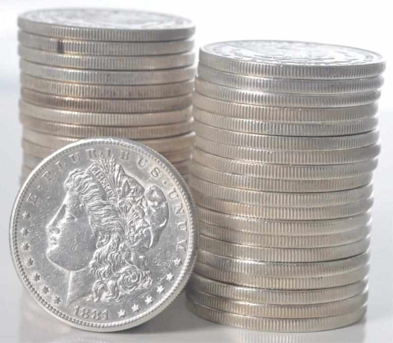 Appraisal: Lot of Morgan Silver Dollar Rolls Description coins O and