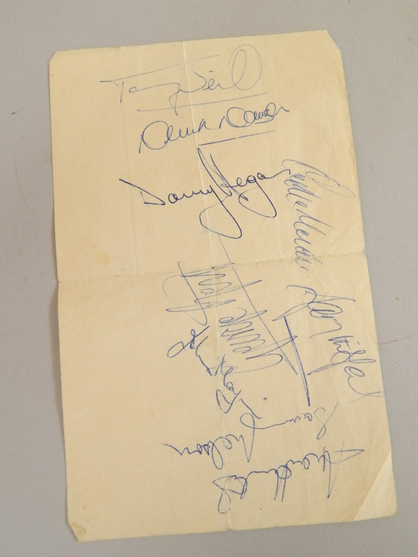 Appraisal: An autograph team sheet for the Northern Ireland Football Team