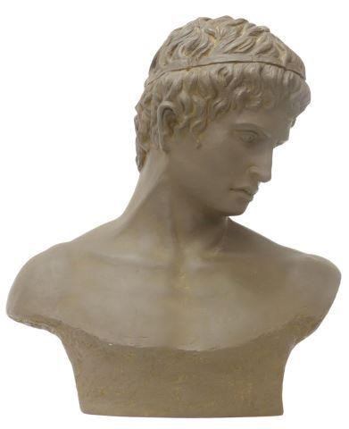 Appraisal: Classical style cast resin sculpture Bust of a Young Roman