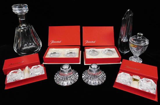 Appraisal: Baccarat glassware thirteen pieces in total decanter with elongated neck