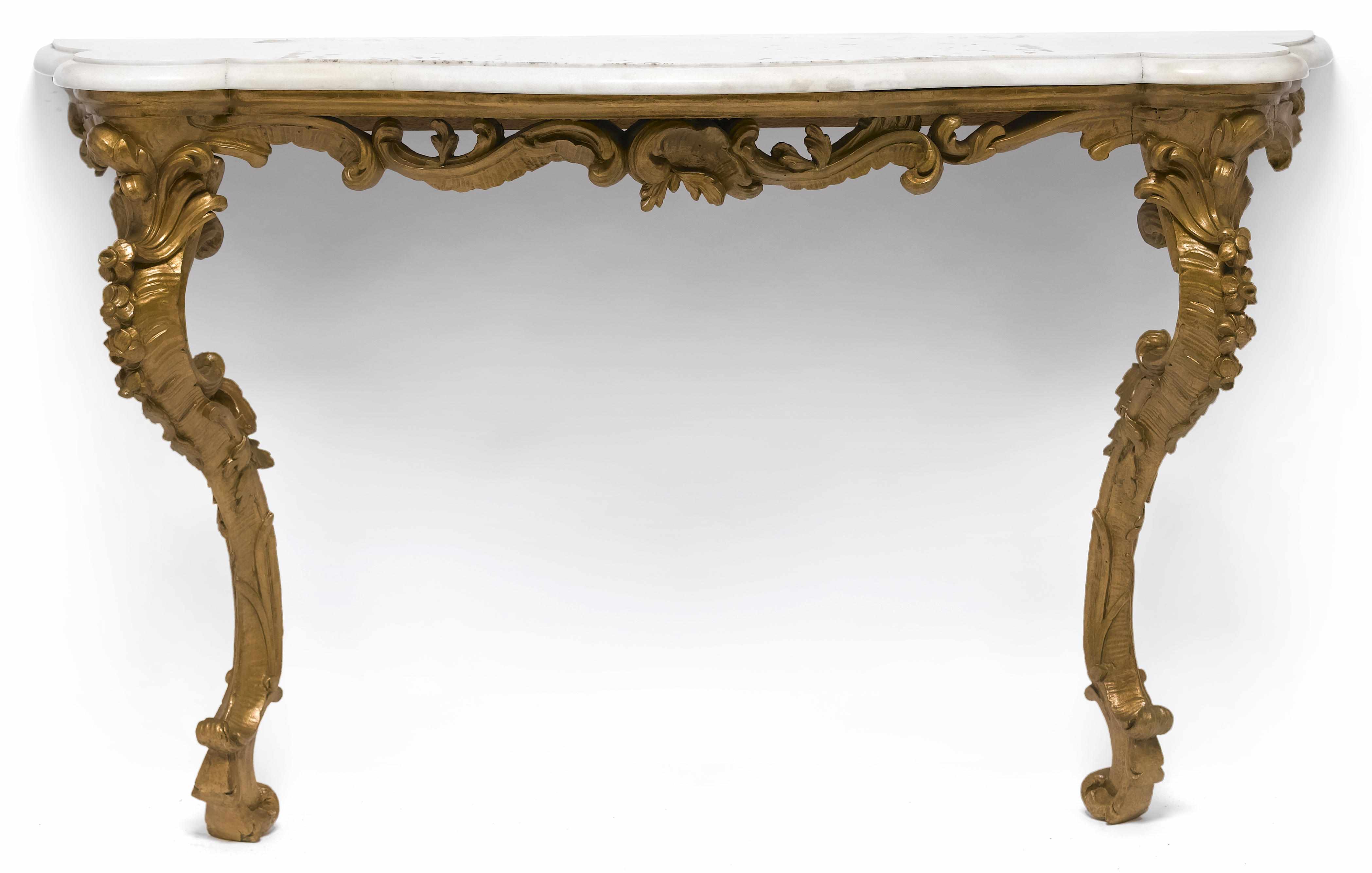 Appraisal: A Louis XV carved giltwood console second half th century