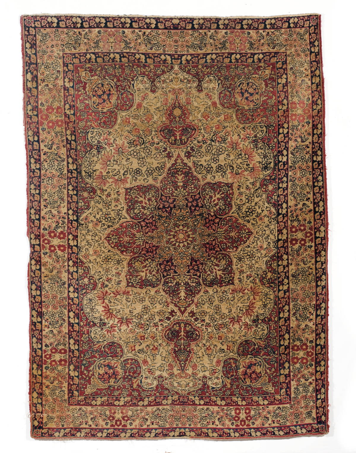 Appraisal: LAVAR KERMAN RUG SOUTHEAST PERSIA LATE NINETEENTH CENTURY The magenta