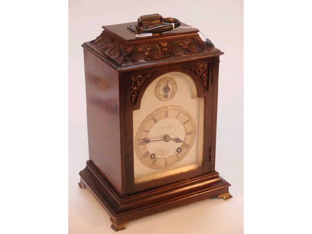 Appraisal: An early thC mahogany cased bracket clock marked Curtis and