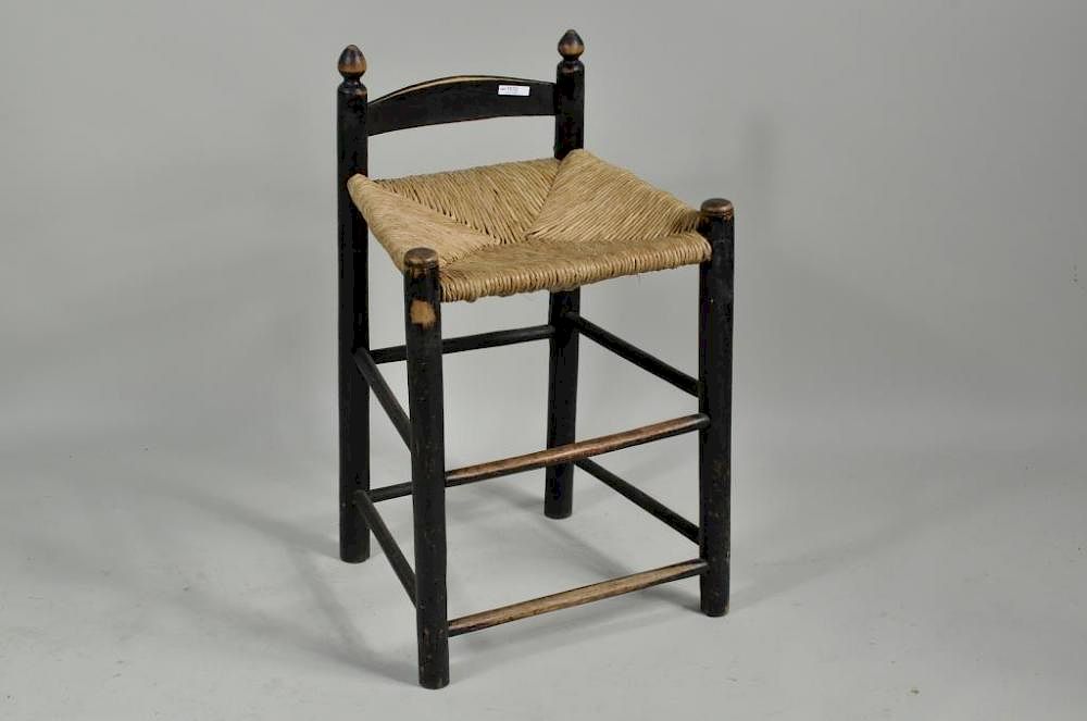 Appraisal: American Rush Seated Weaver's Chair American rush seated weaver's chair