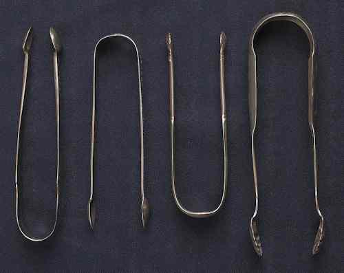 Appraisal: Collection of silver tongs to include sugar tongs by Paul