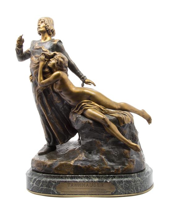 Appraisal: Sale Lot A French Bronze Figural Group louis chalon -