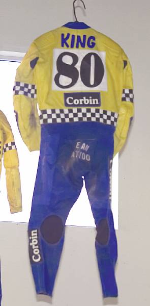 Appraisal: A set of Rich King racing leathers number in blue