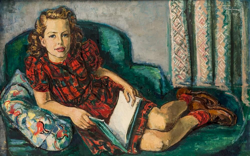 Appraisal: ARTHUR KAUFMANN GERMAN-AMERICAN - ARTHUR KAUFMANN GERMAN-AMERICAN - Girl Reading