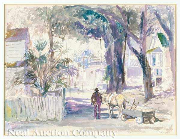 Appraisal: George Hand Wright American - Morning Deliveries South Carolina Lowcountry