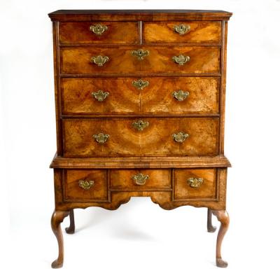 Appraisal: A George I walnut chest fitted two short over three