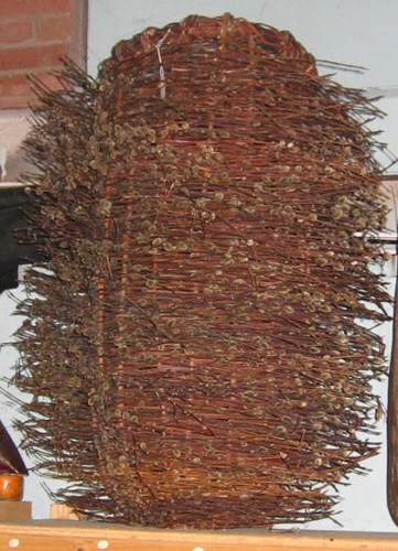 Appraisal: MARKKU KOSONEN Tall Pussy Willow Basket Provenance Brown Grotta Gallery