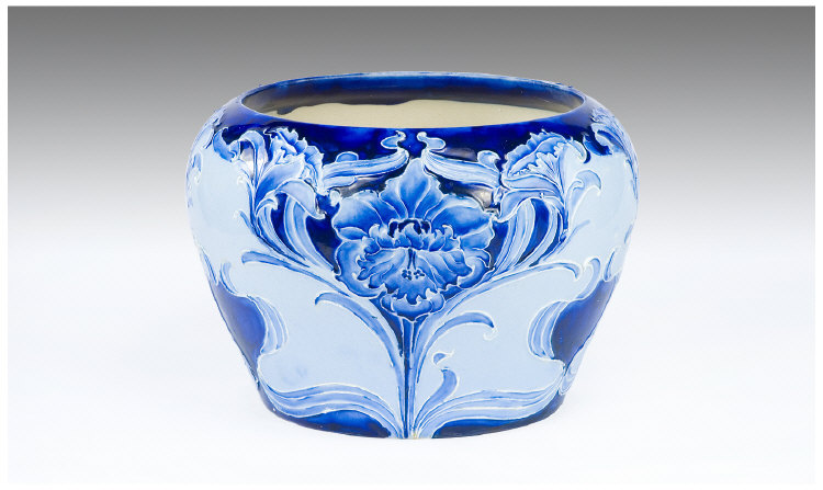 Appraisal: William Moorcroft for Macintyre Florian Ware Jardiniere Of Ovoid Form