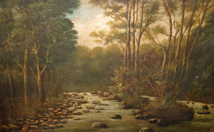 Appraisal: Ellis British early th century- Woodland scenes oil on canvas