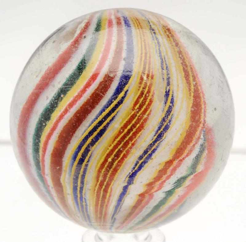 Appraisal: Large Single Ribbon Swirl Marble Fat single ribbon made up