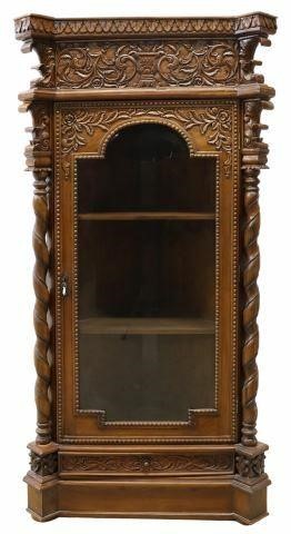 Appraisal: Victorian style mahogany corner cabinet late th c having a