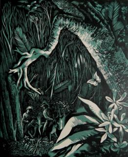 Appraisal: Bernard Brussel-Smmith American - - ''Jungle''- wood engraving in two