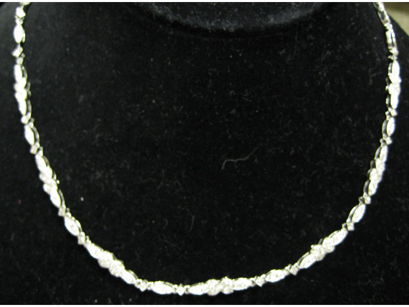 Appraisal: DIAMOND NECKLACE k white gold necklace with two hundred and