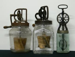 Appraisal: Dairy Dairy- Butter churn jars including 'Sunbeam Mix Master Churn'