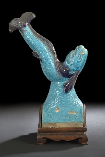 Appraisal: Chinese Tileworks Roof Tile Figure of a Fish Ming Dynasty