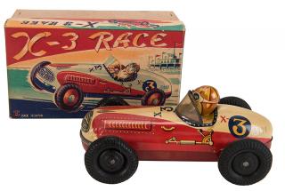 Appraisal: Bandai X Friction Race Car Toy Vintage Japanese tin litho