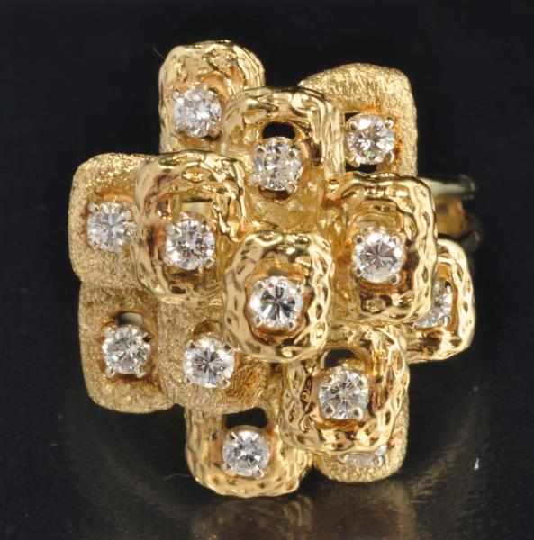 Appraisal: K Two-Tone Y Gold Diamond Ring Description Diamonds ctw Weight