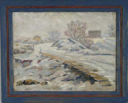 Appraisal: FREDERICK JULIAN ILSLEY American - WINTER LANDSCAPE Oil on canvas