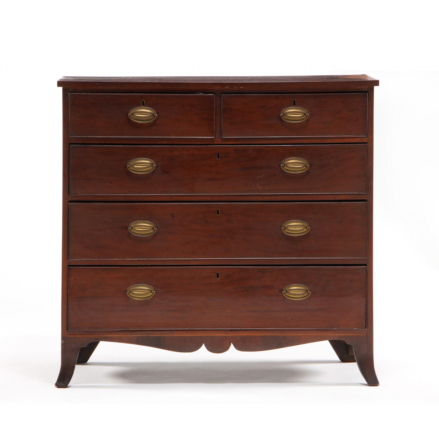 Appraisal: George III Chest of Drawers early th century mahogany mahogany