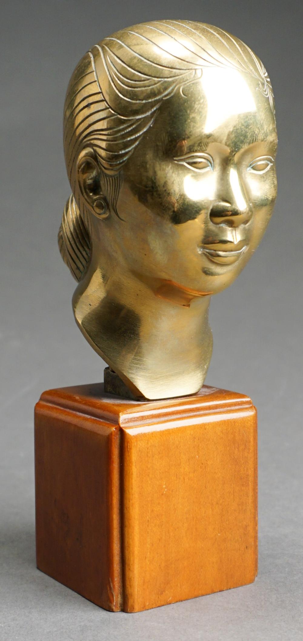 Appraisal: After Nguyen Thanh Le Vietnamese Bronze Bust of a Woman