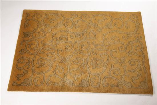 Appraisal: FLORAL VINE Nepal th century Gold ground ' x '