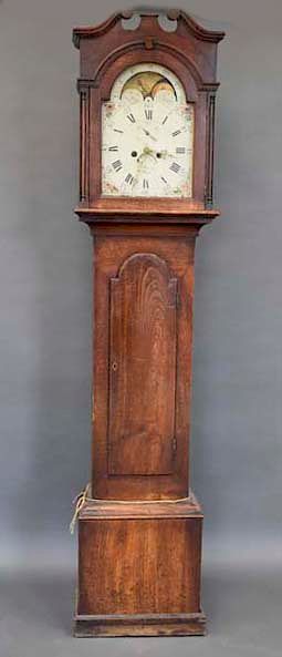 Appraisal: 's William Barrow Rofs Walnut Grandfather Clock Early William Barrow