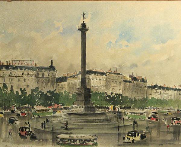 Appraisal: Guy De Neyrac French A view of the Place de