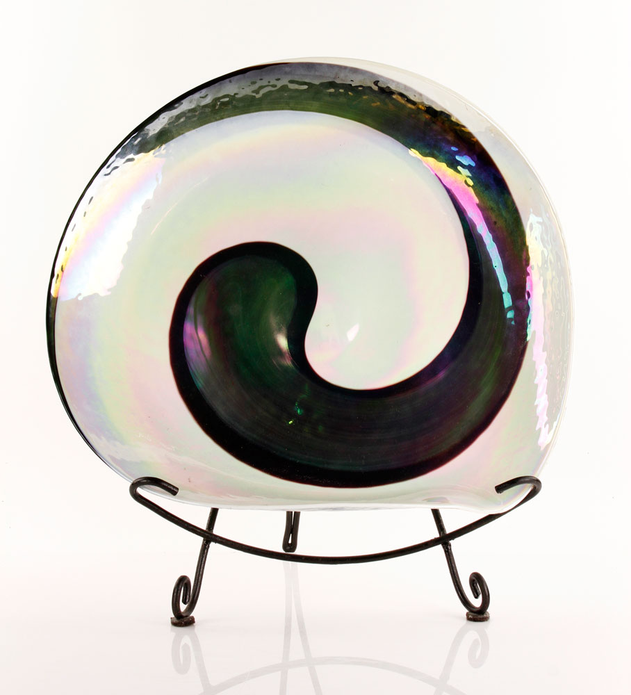 Appraisal: - Contemporary Art Glass Charger Contemporary art glass charger on