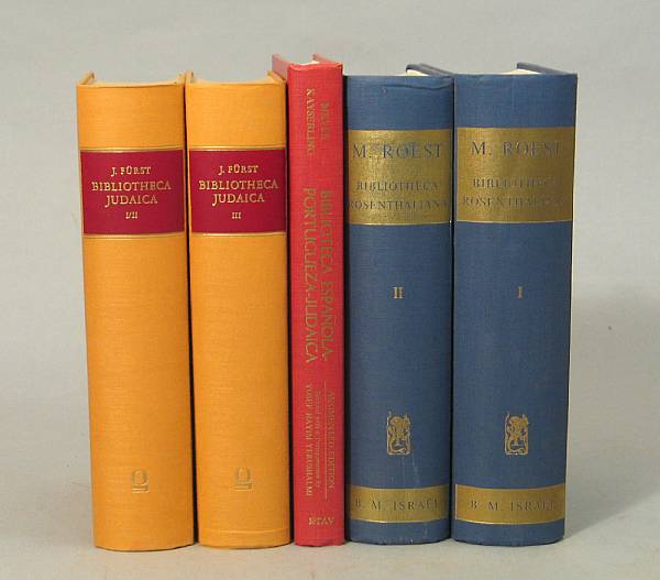 Appraisal: BIBLIOGRAPHY - JUDAICA Approx vols including Furst Julius Bibliotheca Judaica