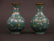 Appraisal: Pair of Cloisonne Vases c - Pair of cloisonne vases