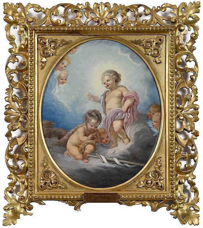 Appraisal: After Fran ois Boucher French The Infant Christ and Saint