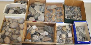 Appraisal: lg collection of prehistoric lithic materials mostly found in NW