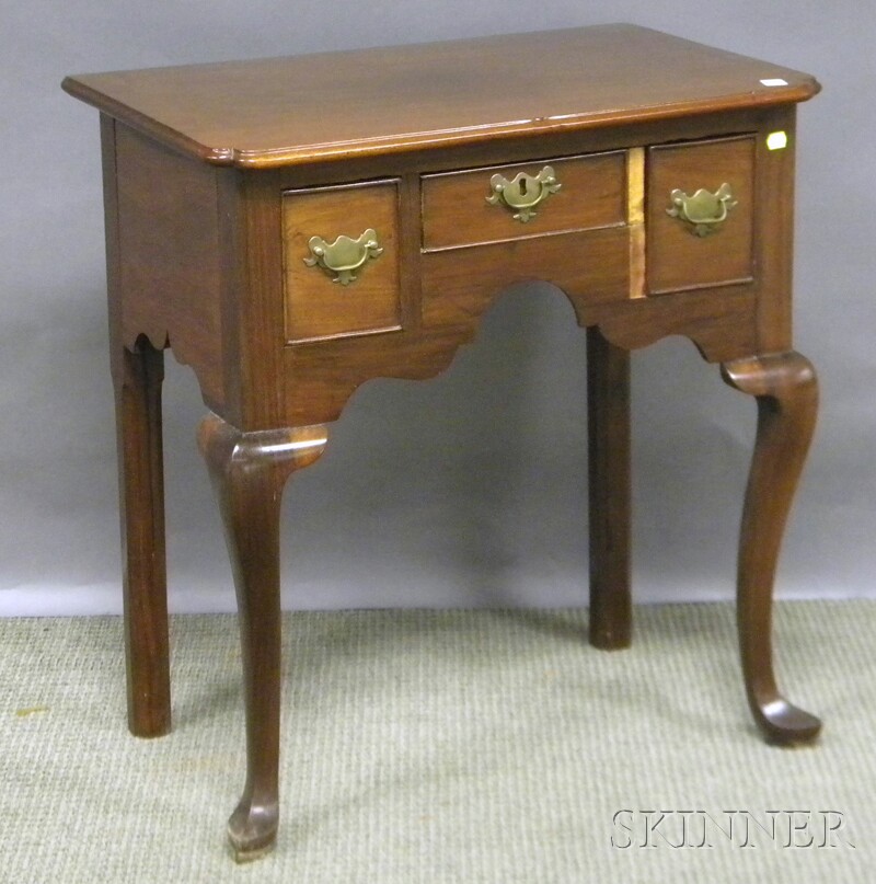 Appraisal: English Queen Anne-style Carved Mahogany Dressing Table