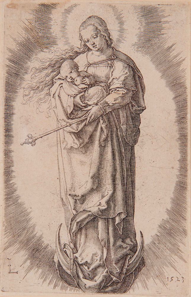 Appraisal: LUCAS VAN LEYDEN Dutch - The Virgin with Child on