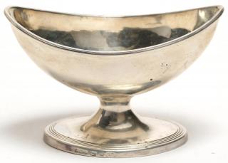 Appraisal: George III English Sterling Silver Sweetmeat Dish Oval hallmarked Sheffield