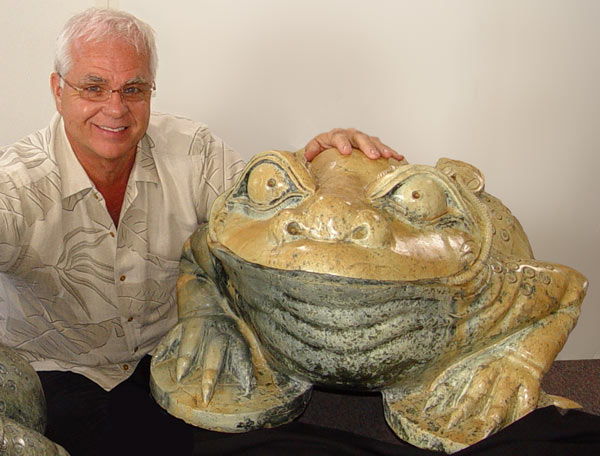 Appraisal: MONUMENTAL CHINESE CARVED STONE MONEY TOAD FROG Carved from stone