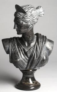 Appraisal: Italian Marble Tabletop Bust of a Roman Matron The sitter