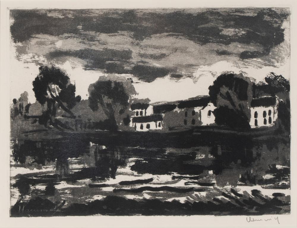 Appraisal: MAURICE DE VLAMINCK - L'OISE A SERGY APRES L'ORAGE etching