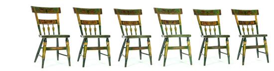 Appraisal: SET OF SIX FANCY WINDSOR CHAIRS Possibly Baltimore Maryland ca