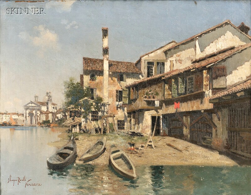 Appraisal: Joaquin Luque Rosello Spanish - Venice View Signed and inscribed