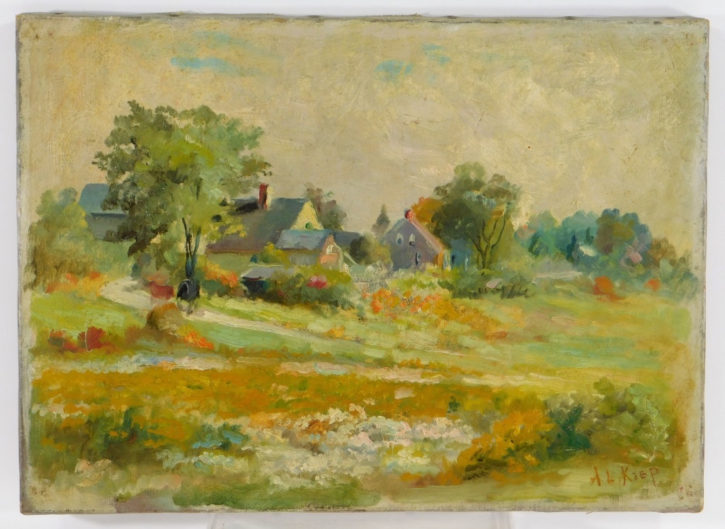 Appraisal: ALICE KEEP IMPRESSIONIST SUMMER LANDSCAPE PAINTING Massachusetts - Summer landscape