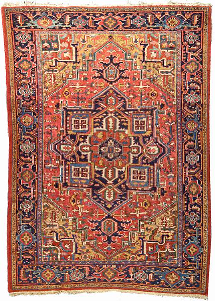 Appraisal: A Heriz rug Northwest Persia early th century size approximately