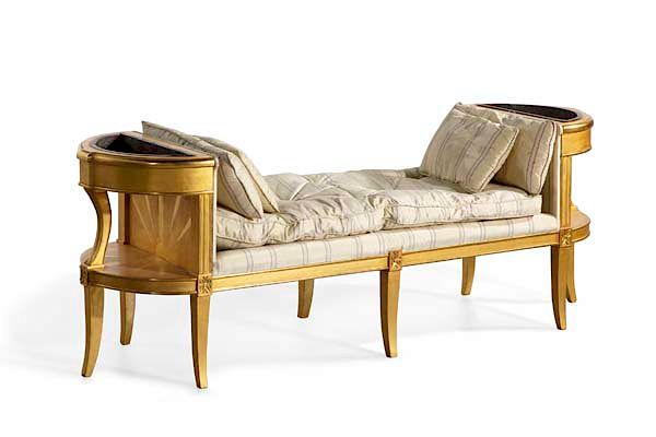 Appraisal: Louis XVI style giltwood window bench jardiniere A Louis XVI